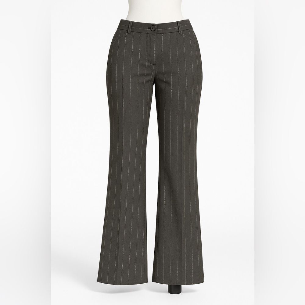 Worthington Petite Gray Pants with shimmer pinstripe 6P
